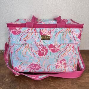 Lilly Pulitzer Insulated Cooler Tote Bag Jellyfish Print Jellies Be Jammin Pink